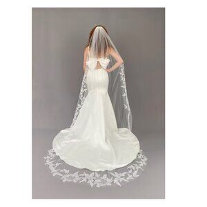 Veil Trends Botanic Couture V2823 Nettle Chapel Lace Wedding Veil NWT